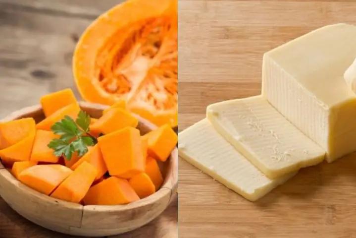 1.1. Cháo phô mai và bí đỏ cho bé ăn dặm