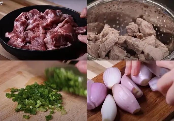 Sơ chế các nguyên liệu