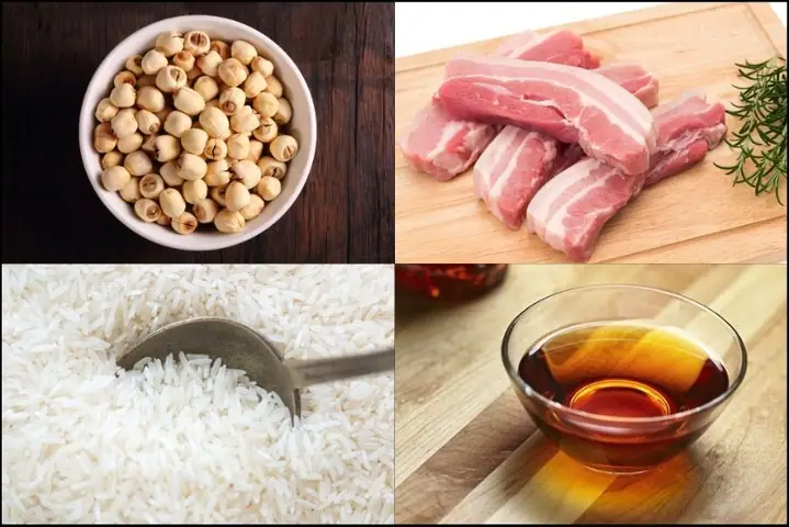 2Cháo thịt heo hạt sen cho bé 2Cháo thịt heo hạt sen cho bé