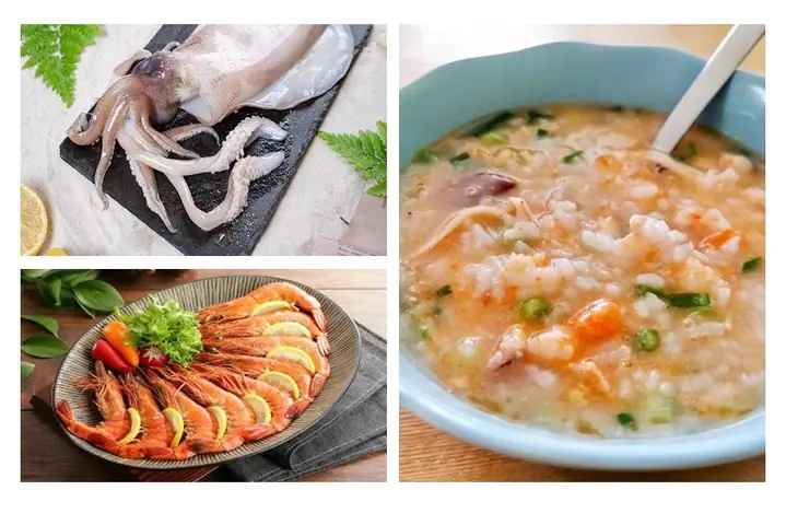 5Công thức làm cháo hến tôm mực