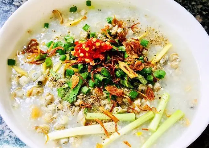 cách làm món cháo hến