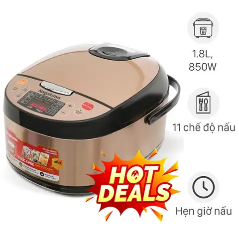 Nồi cơm điện tử Nagakawa 1.8 lít NER5556 Nồi cơm điện tử Nagakawa 1.8 lít NER5556