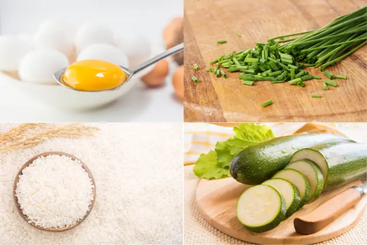 2.2 Cháo Trứng Lá Hẹ Nấu Với Bí Xanh Cho Bé Ăn Dặm