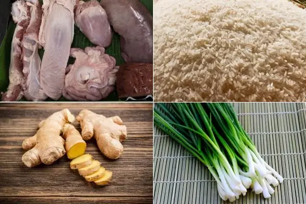 Nguyên liệu nấu cháo lòng
