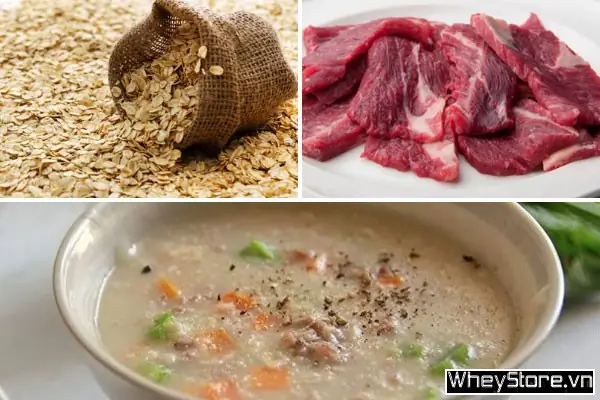 Cách 7: Cháo Yến Mạch Thịt Bò Cách 7: Cháo Yến Mạch Thịt Bò