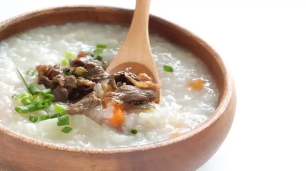 Cháo thịt bò khoai lang