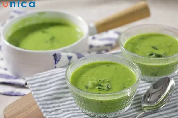 Cháo thịt bò cải bó xôi