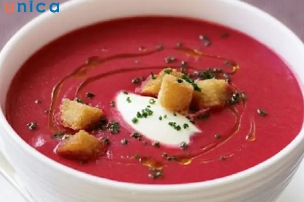 Cháo thịt bò củ dền