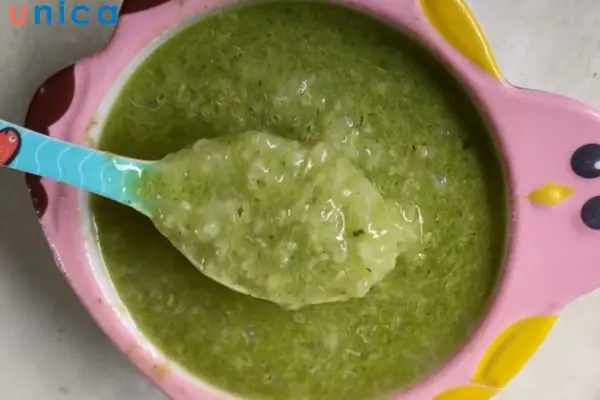 Cháo thịt bò rau mồng tơi