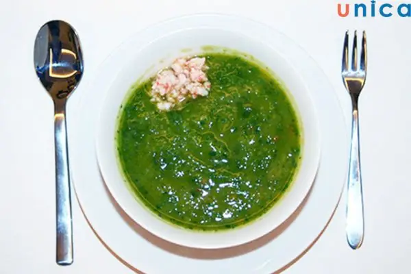 Cháo thịt bò với rau ngót