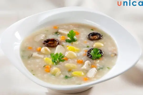 Cháo hạt sen bò viên