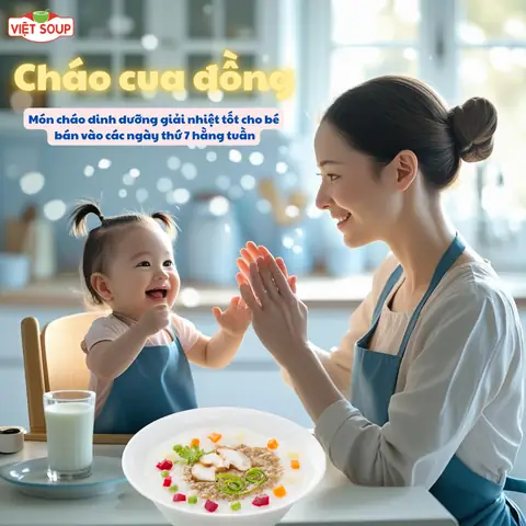 Cháo giải nhiệt cho bé