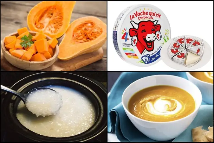 1Cháo bí đỏ phô mai cho bé (Công thức do người dùng chia sẻ)
