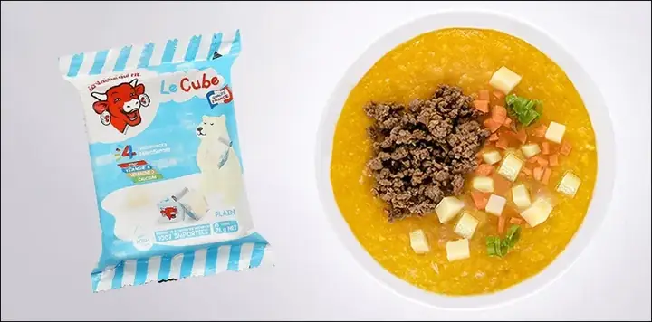 5.2. Cách Nấu Cháo Phô Mai Con Bò Cười Cho Bé Với Trứng Gà