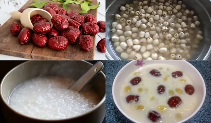 5.1. Cách Nấu Cháo Với Táo Đỏ Hạt Sen Thanh Mát
