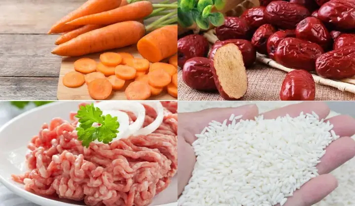 5.4. Cháo Táo Đỏ Khô Thịt Heo