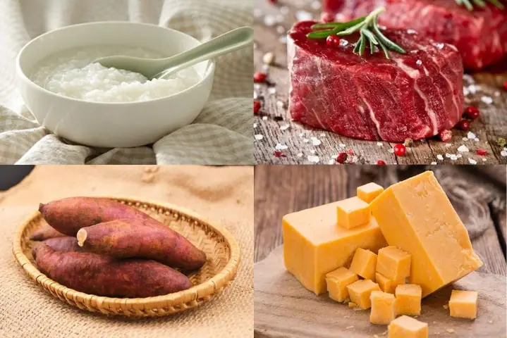 2Cháo thịt bò phô mai với khoai lang thơm ngon (Công thức do người dùng chia sẻ)