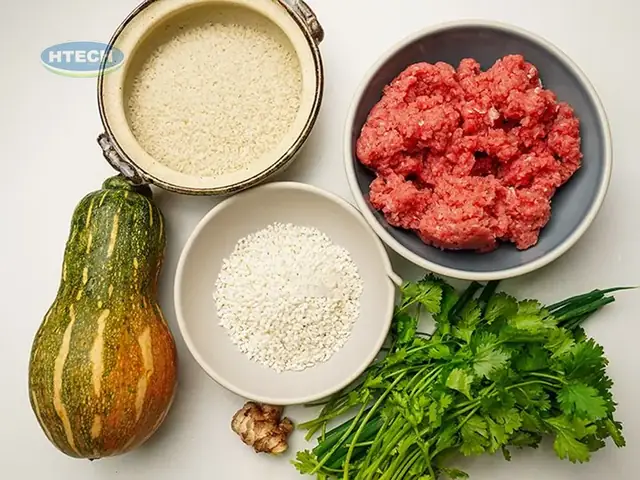 1. Nguyên Liệu Và Dụng Cụ Nấu Cháo Thịt Bò Băm 1. Nguyên Liệu Và Dụng Cụ Nấu Cháo Thịt Bò Băm