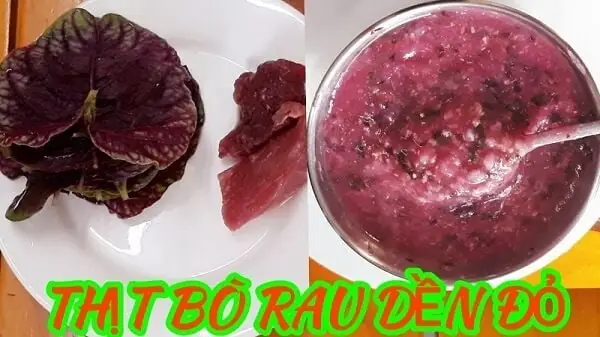 2. Cháo thịt bò rau dền