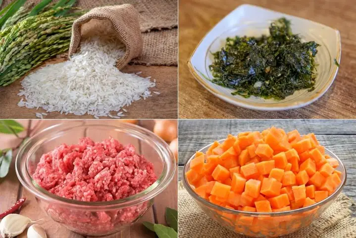 2.2. Cháo Rong Biển Thịt Bò Và Cà Rốt Cho Bé 2.2. Cháo Rong Biển Thịt Bò Và Cà Rốt Cho Bé