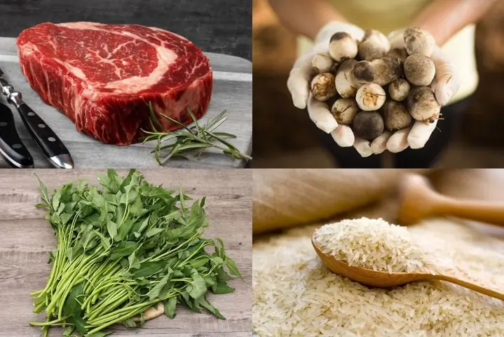 2.3. Cháo thịt bò nấm rơm rau muống (Công thức được chia sẻ bởi người dùng) 2.3. Cháo thịt bò nấm rơm rau muống (Công thức được chia sẻ bởi người dùng)