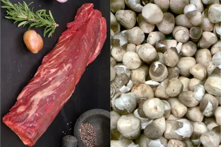 2.1. Cháo thịt bò nấm rơm cho bé ăn dặm