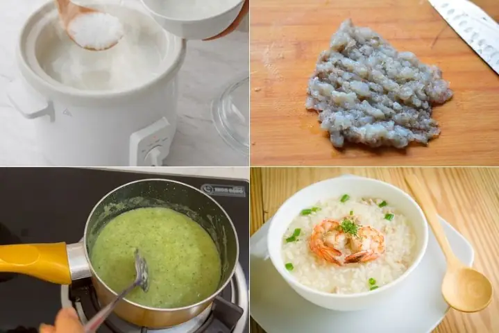 2Cách nấu cháo tôm bầu cho bé 7 tháng tuổi (Công thức do người dùng chia sẻ)
