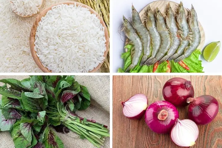 2Cháo tôm rau dền cho bé 2Cháo tôm rau dền cho bé