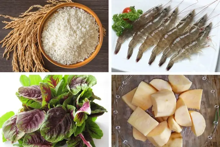 3Cháo tôm rau dền khoai lang cho bé 3Cháo tôm rau dền khoai lang cho bé