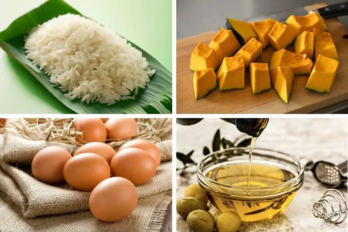 Cháo Bí Đỏ Trứng Gà Cho Bé