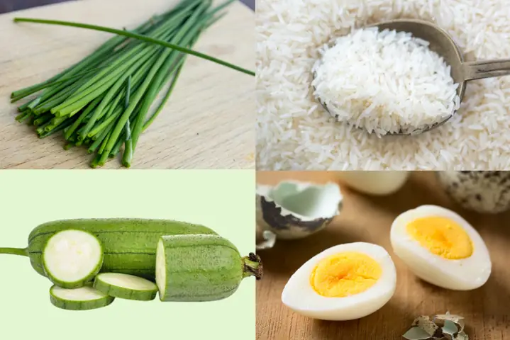 2.3 Cháo Trứng Lá Hẹ Nấu Mướp Cho Bé 2.3 Cháo Trứng Lá Hẹ Nấu Mướp Cho Bé