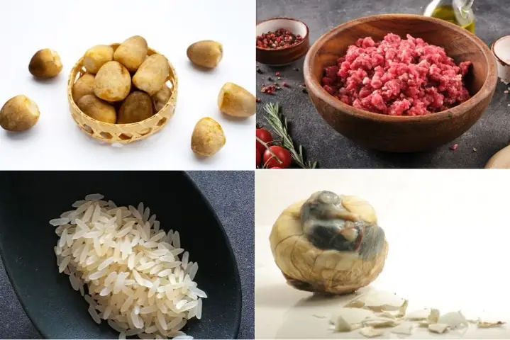 Nấu Món Cháo Trứng Vịt Lộn Cho Bé Với Thịt Bằm Nấm Rơm