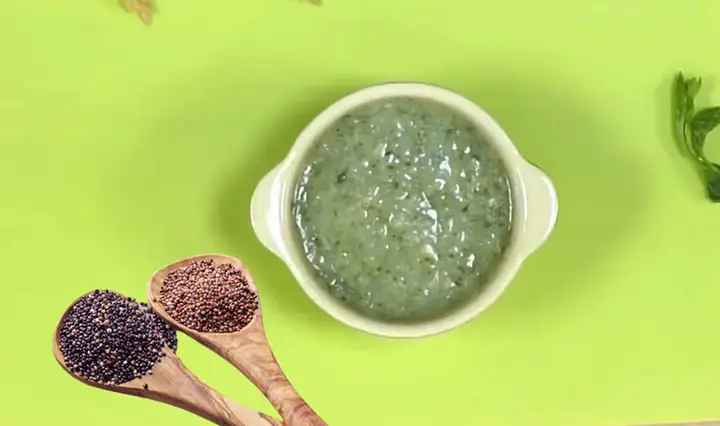 3.1 Cháo hạt diêm mạch (quinoa) tôm rau mồng tơi