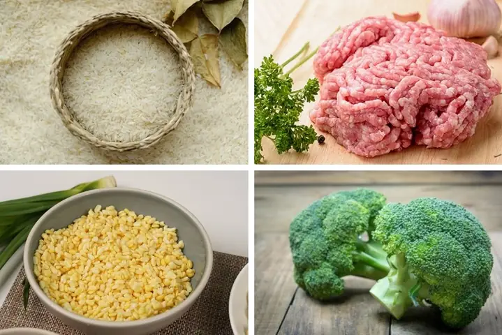 Cách Nấu Cháo Thịt Heo Đậu Xanh Kết Hợp Cùng Bông Cải Xanh