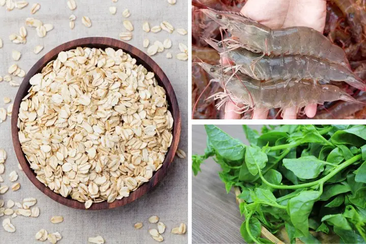 2.1. Cháo Tôm Yến Mạch Mồng Tơi Cho Bé Ăn Dặm