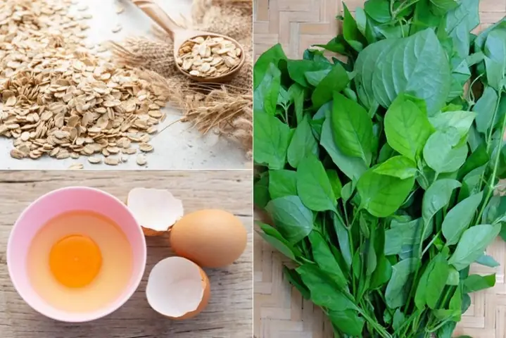 Cháo Yến Mạch Trứng Gà Rau Ngót