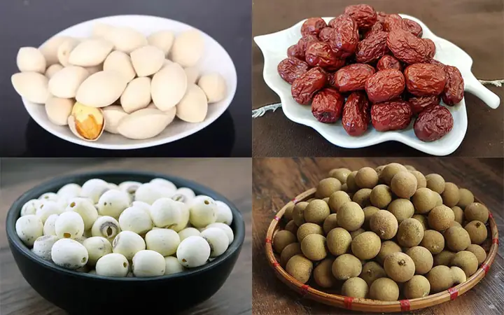 1Nguyên liệu làm món chè bạch quả