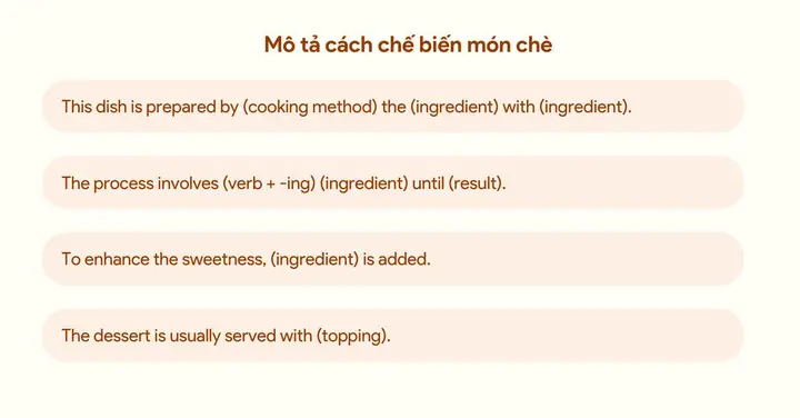 Mô Tả Công Thức, Cách Chế Biến