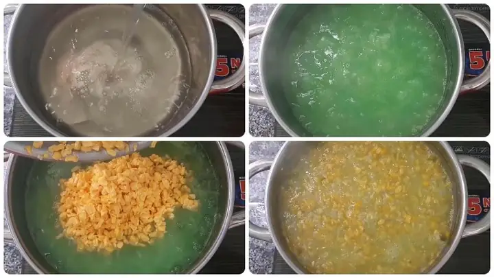 Bước 4Nấu chè bắp mỹ gạo nếp Bước 4Nấu chè bắp mỹ gạo nếp