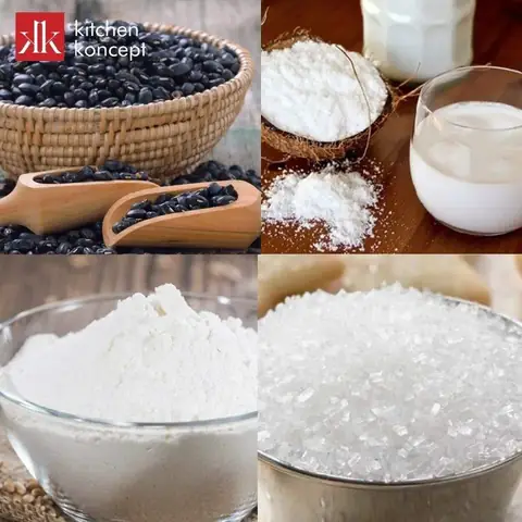 2.1 Nguyên liệu nấu chè đậu đen bột lọc