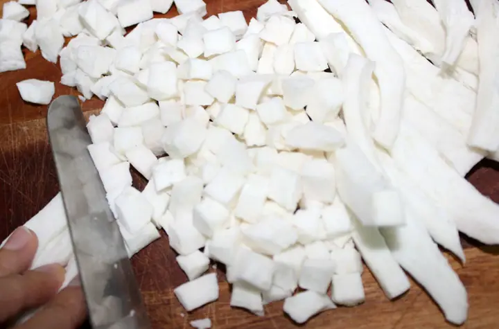 Sơ chế cùi bưởi