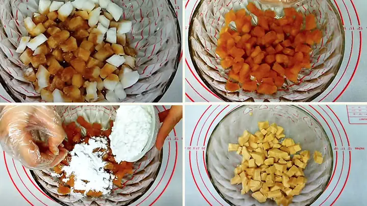 Bước 4Trộn cùi bưởi Bước 4Trộn cùi bưởi