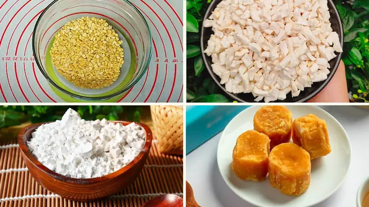 1Nguyên liệu nấu chè bưởi 1Nguyên liệu nấu chè bưởi