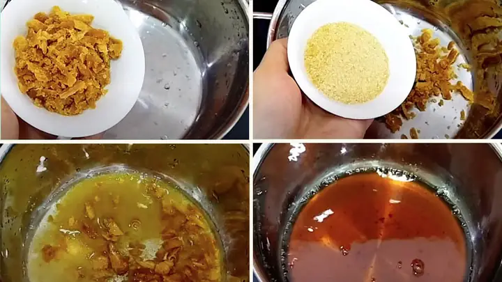 Bước 3Nấu nước đường Bước 3Nấu nước đường