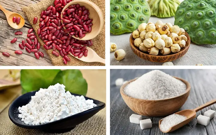 Nguyên Liệu Làm Chè Đậu Đỏ Và Hạt Sen Nguyên Liệu Làm Chè Đậu Đỏ Và Hạt Sen