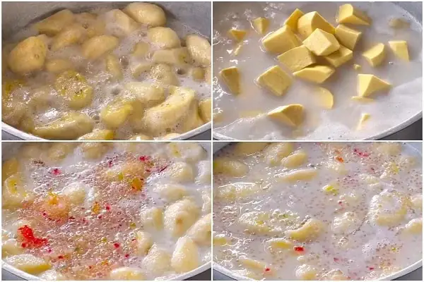 Bước 2: Nấu chè chuối