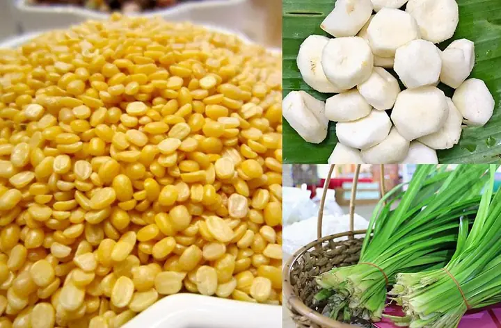 Đậu xanh, củ năng là nguyên liệu không thể thiếu