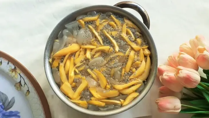 Chè Mít Đát Với Hạt É, Chè Mít Đát Với Đậu Xanh, Mít Đát Với Thơm (dứa)