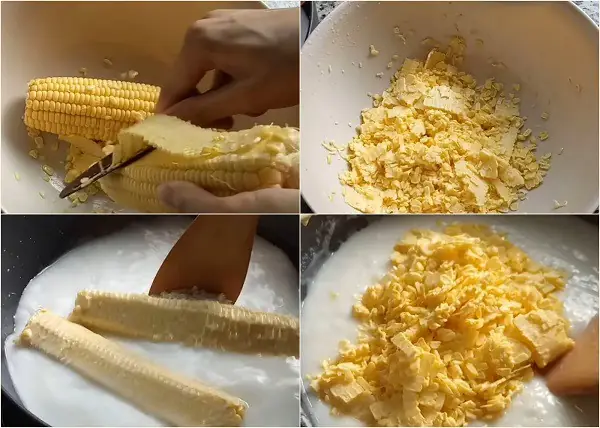 Bước 2: Nấu Chè Ngô