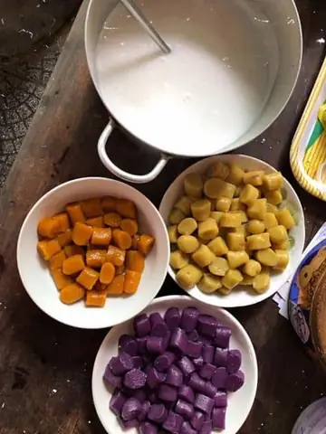 Nguyên Liệu Làm Chè Khoai Dẻo: Nguyên Liệu Làm Chè Khoai Dẻo: